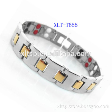 New Energy Power Health care Stainless Steel bracelet With Negtaive Ion, Magnet, Far Infrared And Germanium